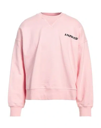 A Paper Kid Man Sweatshirt Pink Size Xl Cotton
