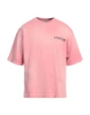 A Paper Kid Man T-shirt Antique Rose Size L Cotton In Coral Red