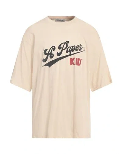 A Paper Kid Man T-shirt Beige Size Xl Cotton