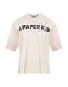 A Paper Kid Man T-shirt Beige Size Xl Cotton