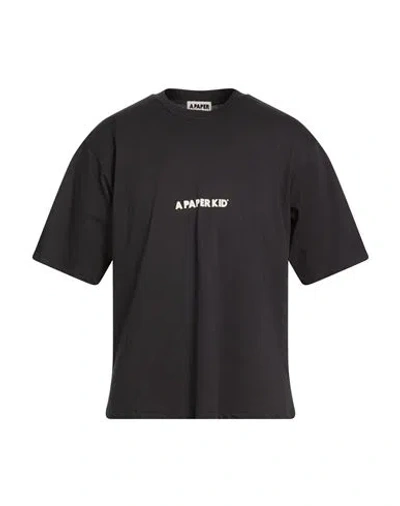 A Paper Kid Man T-shirt Black Size Xl Cotton