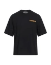 A Paper Kid Cotton Crewneck Sweatshirt In Black