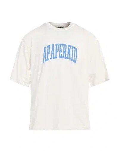 A Paper Kid Man T-shirt Cream Size S Cotton In White