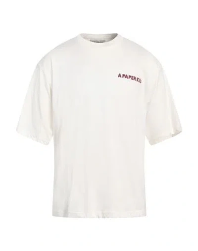 A Paper Kid Man T-shirt Cream Size Xl Cotton In White