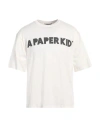 A Paper Kid Man T-shirt Cream Size Xl Cotton In White