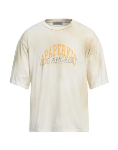A Paper Kid Man T-shirt Cream Size Xl Cotton In White