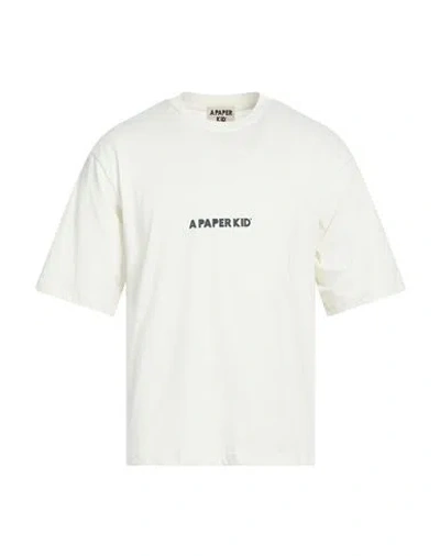 A Paper Kid Man T-shirt Off White Size Xl Cotton In Yellow