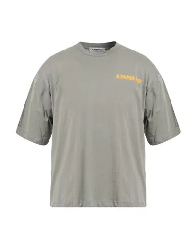 A Paper Kid Man T-shirt Sage Green Size L Cotton In Gray