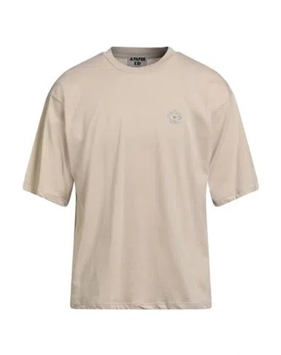A Paper Kid Man T-shirt Sand Size M Cotton In Neutral