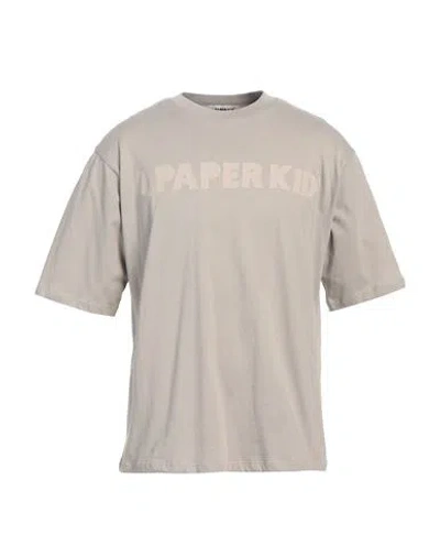 A Paper Kid Man T-shirt Taupe Size Xl Cotton In Grey