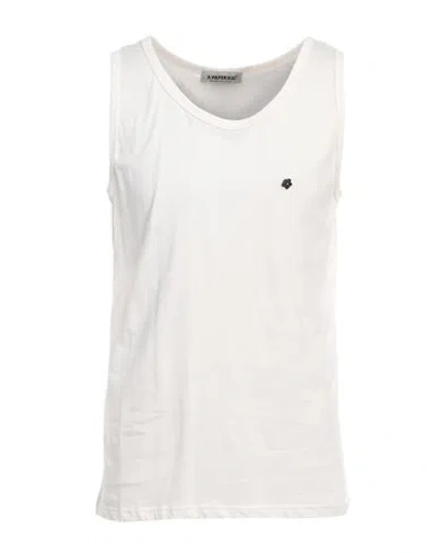 A Paper Kid Man Tank Top Off White Size Xl Cotton