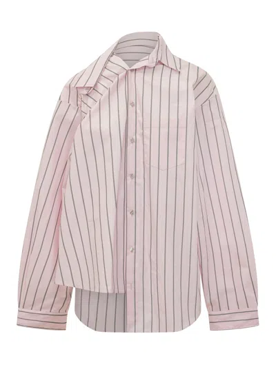 A Paper Kid Mini Overshirt With Pockets And Buttons In Pink