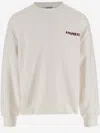 A Paper Kid Classic Cotton Sweater With Bold Graphic Print And Relaxed Fit In Off White