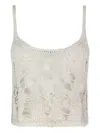 A Paper Kid Top In Maglia Traforata In White