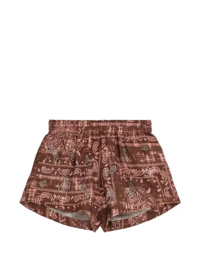 A Paper Kid Paisley Patterned Shorts In Brown