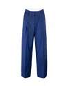 A Paper Kid Pantalone Oversize Blu In 060
