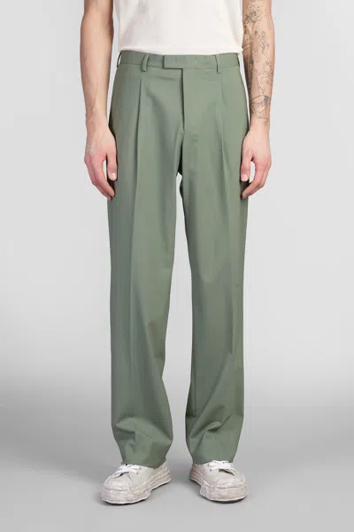 A Paper Kid Pants In Green Wool