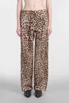 A Paper Kid Leopard-print Trousers In Multicolor