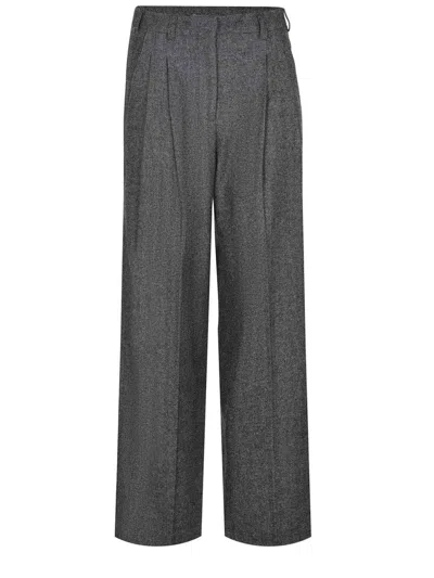 A Paper Kid Paper Kid Trousers In Gray