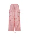 A PAPER KID PINK CARGO TROUSERS WITH LOGO