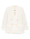 A Paper Kid Pinstriped Blazer In Neutrals