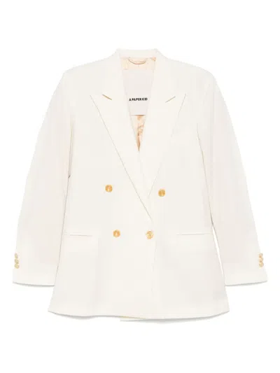 A Paper Kid Pinstriped Blazer In Neutrals