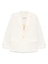 A Paper Kid Pinstriped Blazer In Neutrals