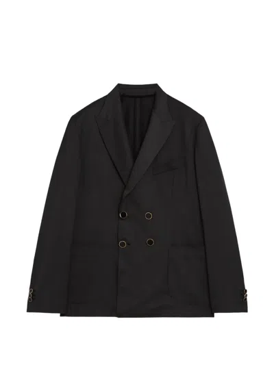 A Paper Kid Pinstriped Double-breasted Blazer In Multi