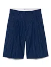 A Paper Kid Pinstriped Shorts In Blue