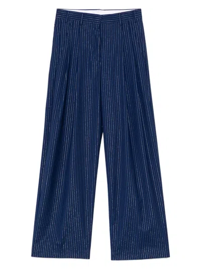 A PAPER KID PINSTRIPED TROUSERS