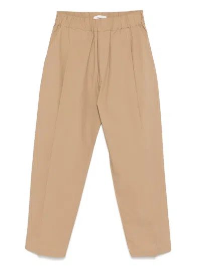 A Paper Kid Pleat-detail Trousers In Brown