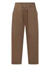 A Paper Kid Pleated Elasticated-waist Trousers In Brown