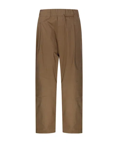 A Paper Kid Pleated Elasticated-waist Trousers In Brown