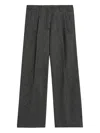A Paper Kid Pleated Trousers In Gray