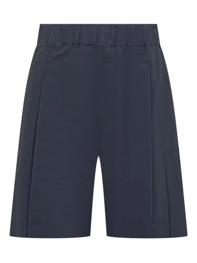 A Paper Kid Poplin Shorts In Blue
