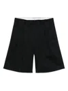 A Paper Kid Pleat-detail Shorts In Black