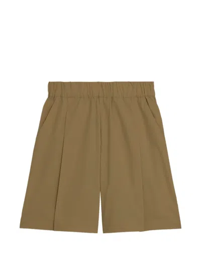 A Paper Kid Poplin Shorts In Brown