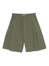 A Paper Kid Poplin Shorts In Green