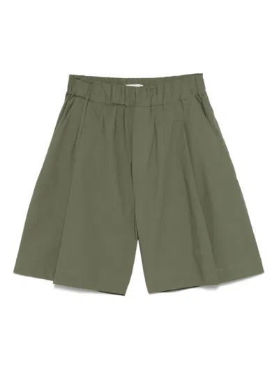 A Paper Kid Poplin Shorts In Green