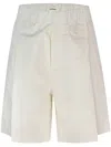 A Paper Kid Bermuda In Popeline Bianco In White