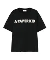 A Paper Kid Logo-print Cotton T-shirt In Black
