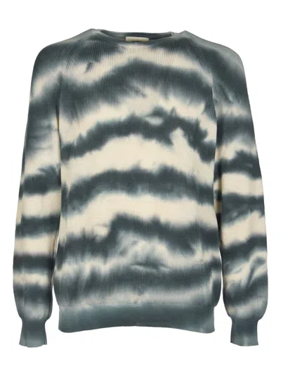 A Paper Kid Rib Printed Sweatshirt In Multicolor