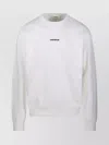 A Paper Kid Ribbed Crew Neck Sweater With Long Sleeves