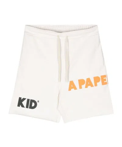 A Paper Kid Rope Shorts In White