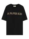 A Paper Kid Short-sleeve T-shirt In Black