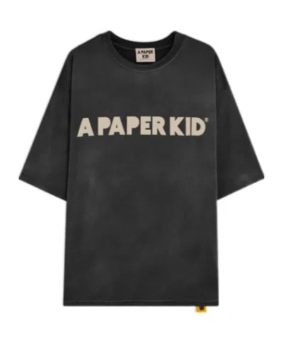 A Paper Kid Short-sleeved T-shirt In Black