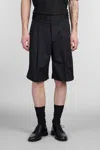 A Paper Kid Shorts In Black Cotton In Black