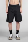 A Paper Kid Shorts In Black Cotton In Black