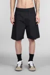 A Paper Kid Shorts In Black Cotton In Black