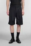 A Paper Kid Shorts In Black Cotton In Black